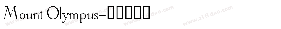 Mount Olympus字体转换